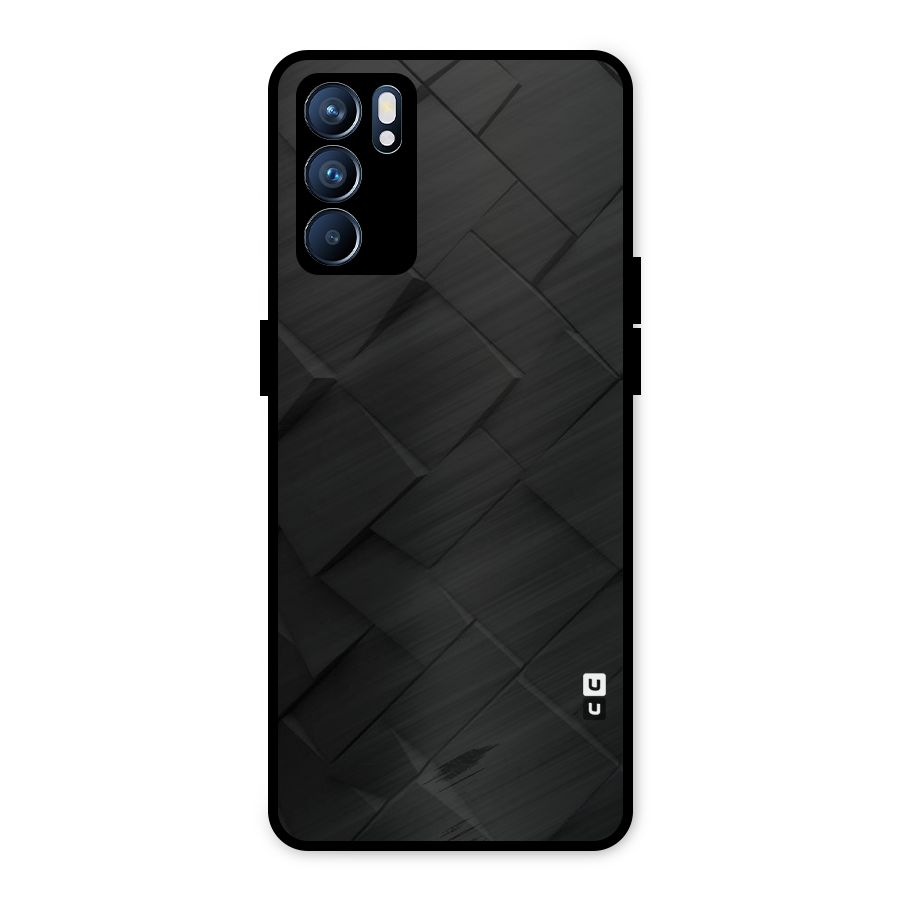 Black Elegant Design Metal Back Case for Oppo Reno6 5G