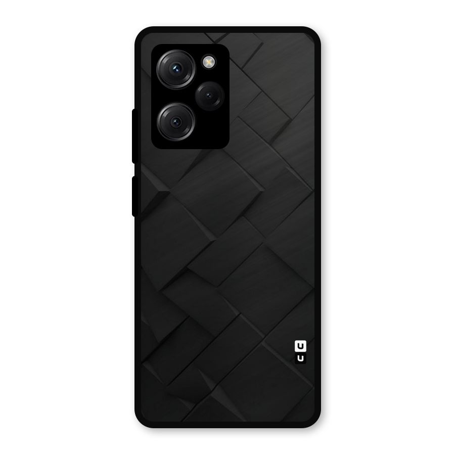 Black Elegant Design Metal Back Case for Poco X5 Pro