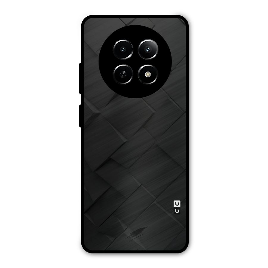 Black Elegant Design Metal Back Case for Realme 12x 5G
