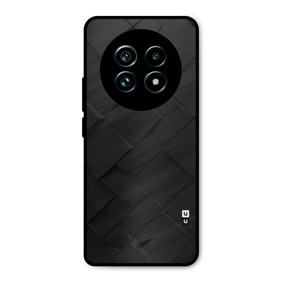 Black Elegant Design Metal Back Case for Realme 13 Pro Plus