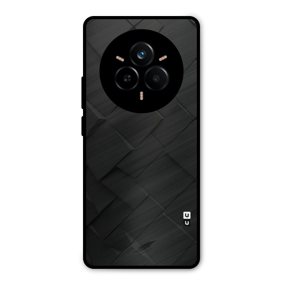 Black Elegant Design Metal Back Case for Realme 14 Pro Plus