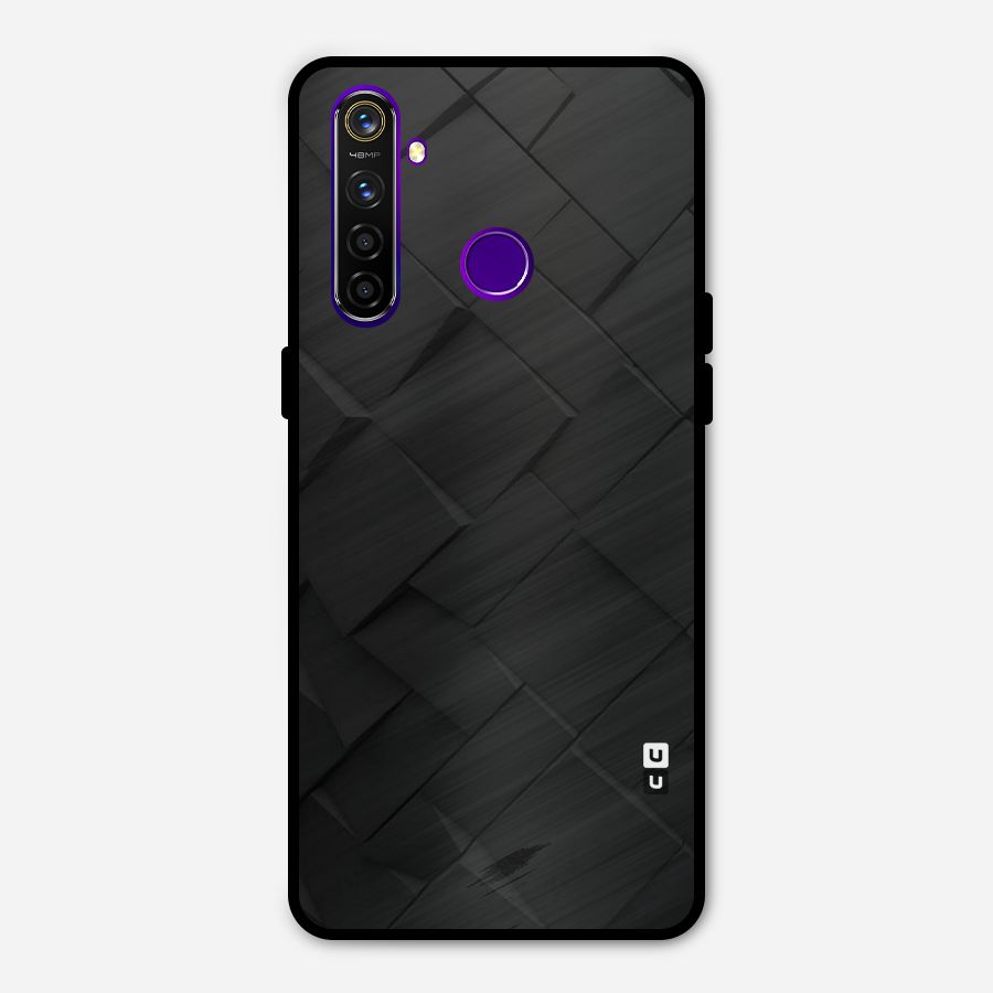 Black Elegant Design Metal Back Case for Realme 5 Pro