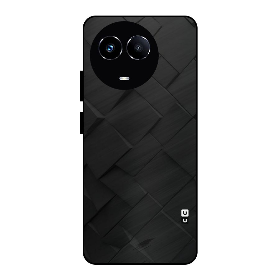 Black Elegant Design Metal Back Case for Realme Narzo 60X