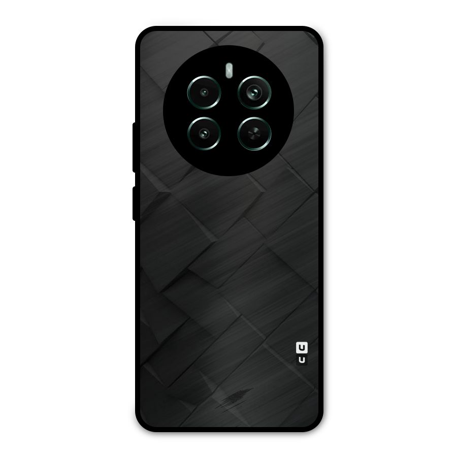 Black Elegant Design Metal Back Case for Realme Narzo 70 Pro