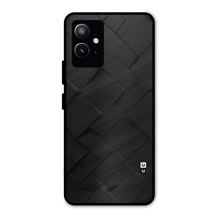 Black Elegant Design Metal Back Case for Vivo T1 5G