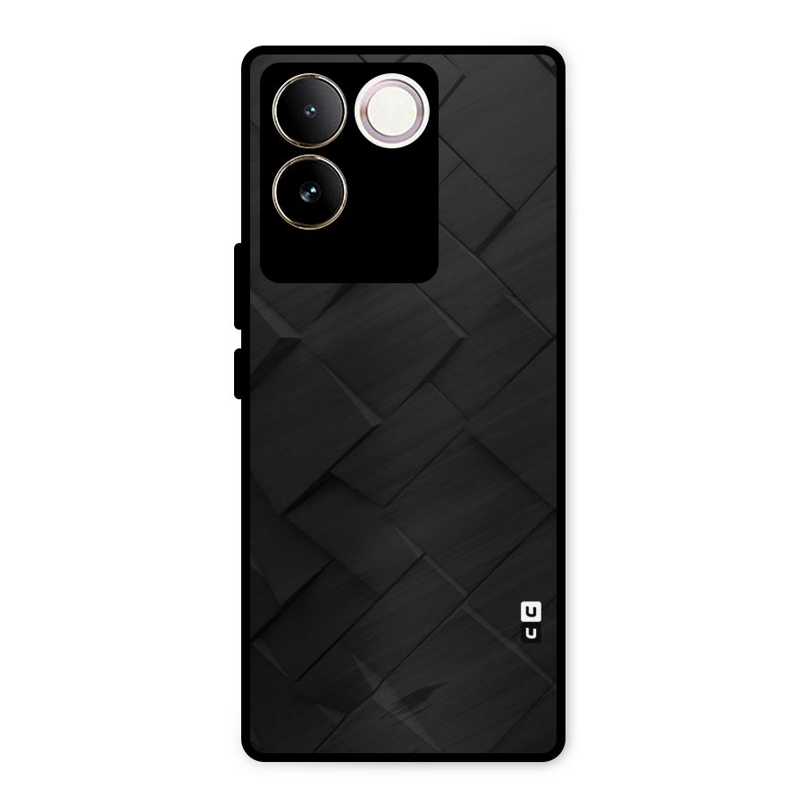 Black Elegant Design Metal Back Case for Vivo T2 Pro