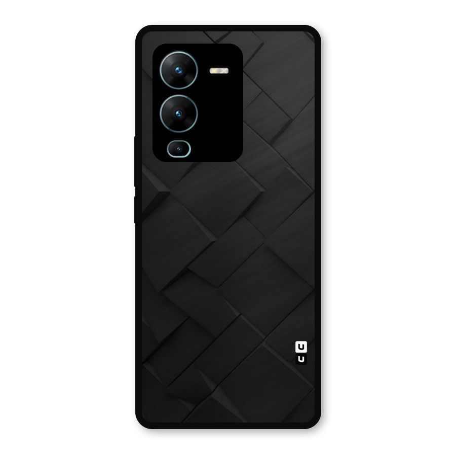 Black Elegant Design Metal Back Case for Vivo V25 Pro