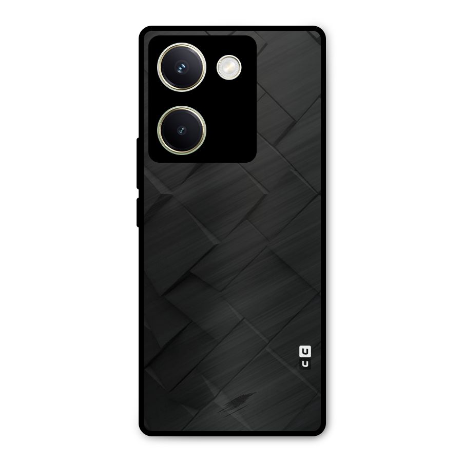 Black Elegant Design Metal Back Case for Vivo Y200 Pro
