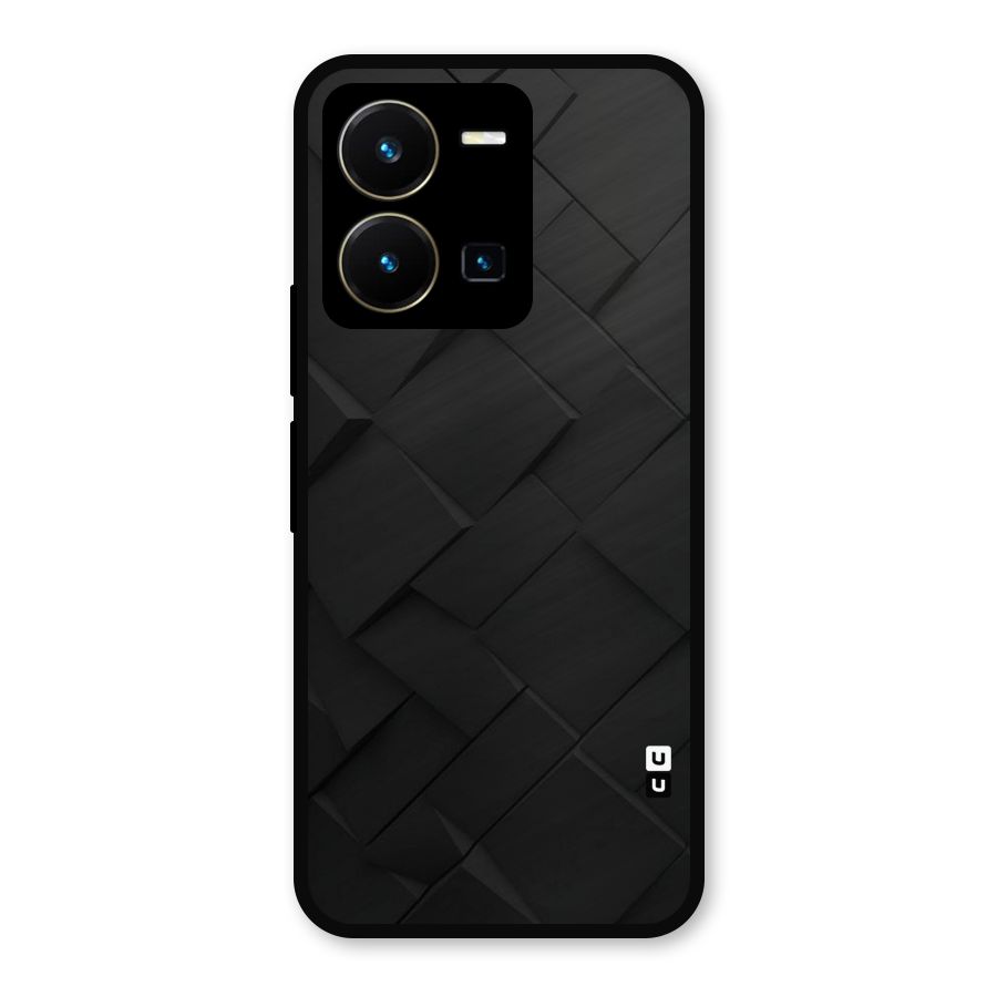 Black Elegant Design Metal Back Case for Vivo Y35