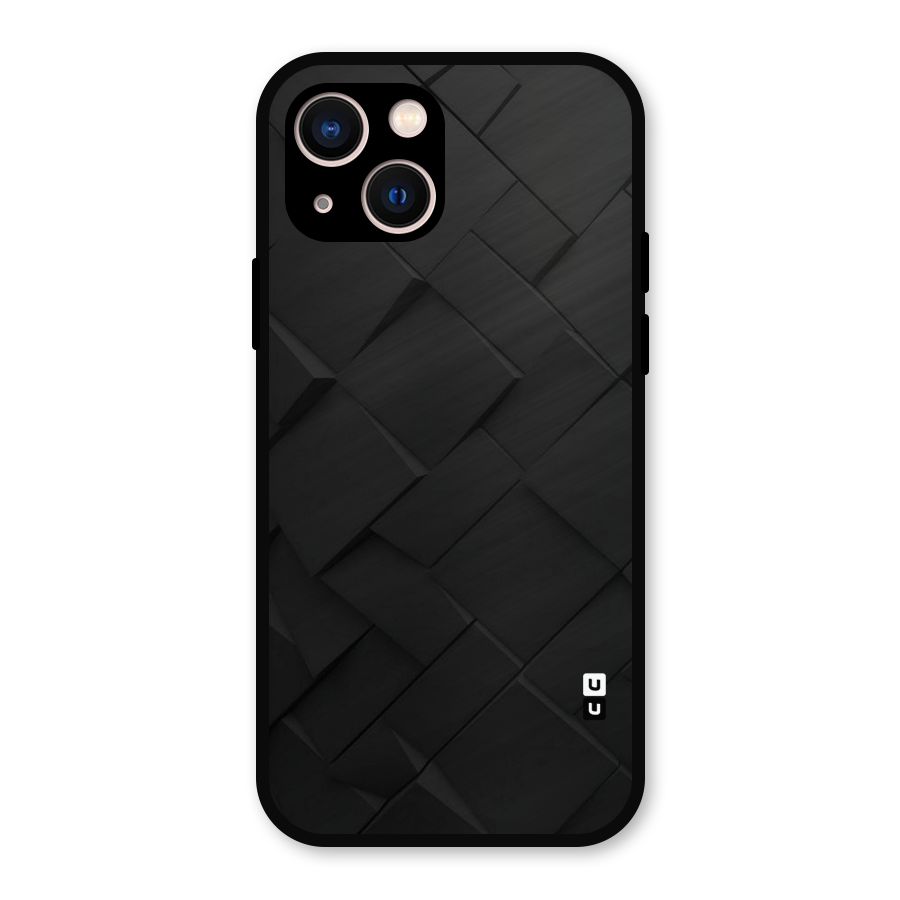 Black Elegant Design Metal Back Case for iPhone 13