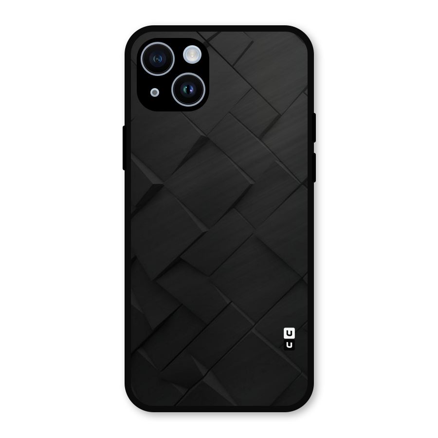 Black Elegant Design Metal Back Case for iPhone 14