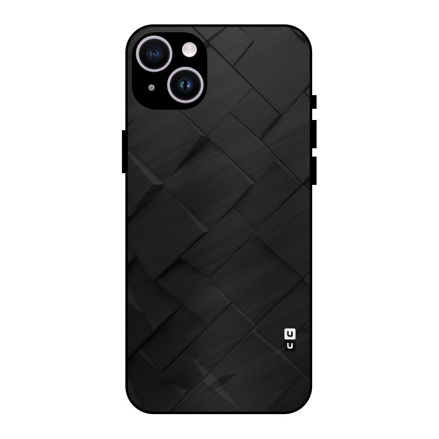 Black Elegant Design Metal Back Case for iPhone 14 Plus