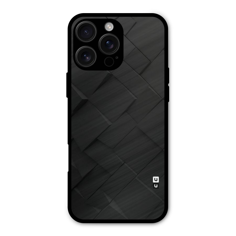 Black Elegant Design Metal Back Case for iPhone 16 Pro Max