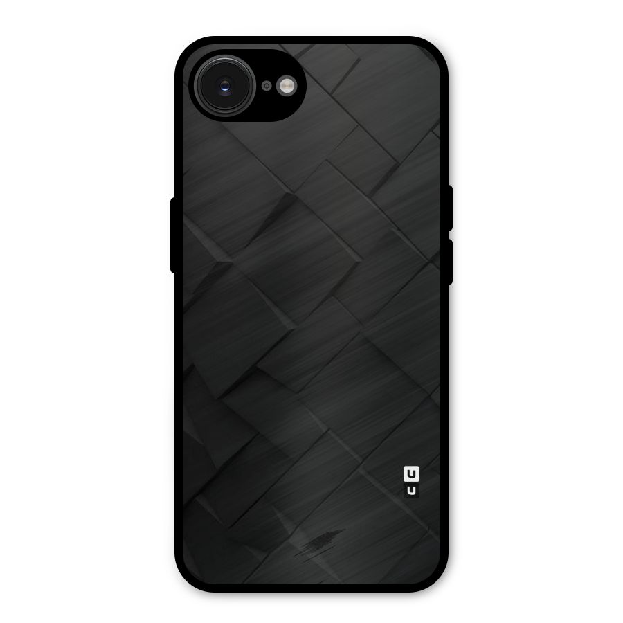 Black Elegant Design Metal Back Case for iPhone 16e