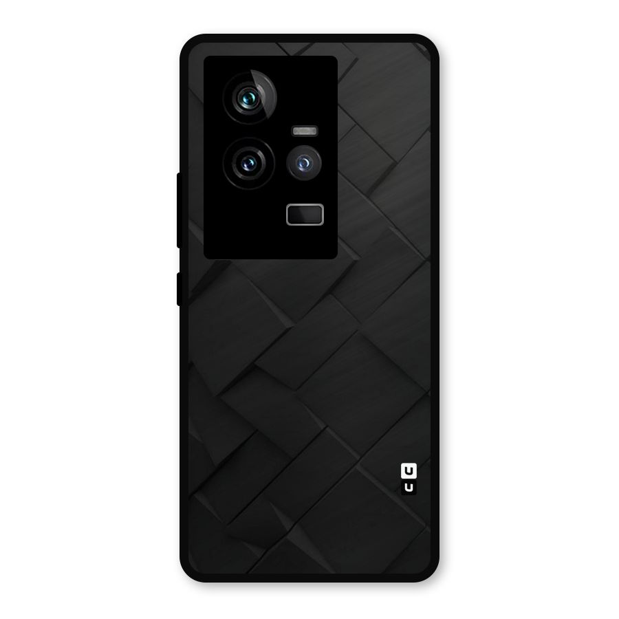 Black Elegant Design Metal Back Case for iQOO 11 5G