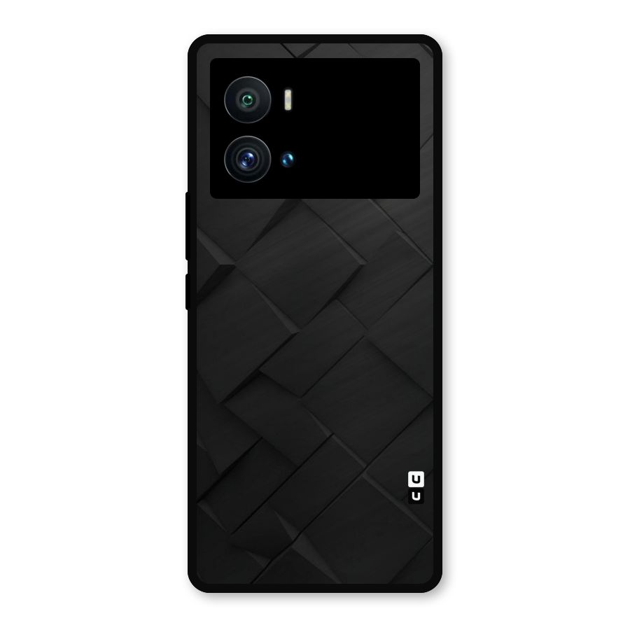 Black Elegant Design Metal Back Case for iQOO 9 Pro