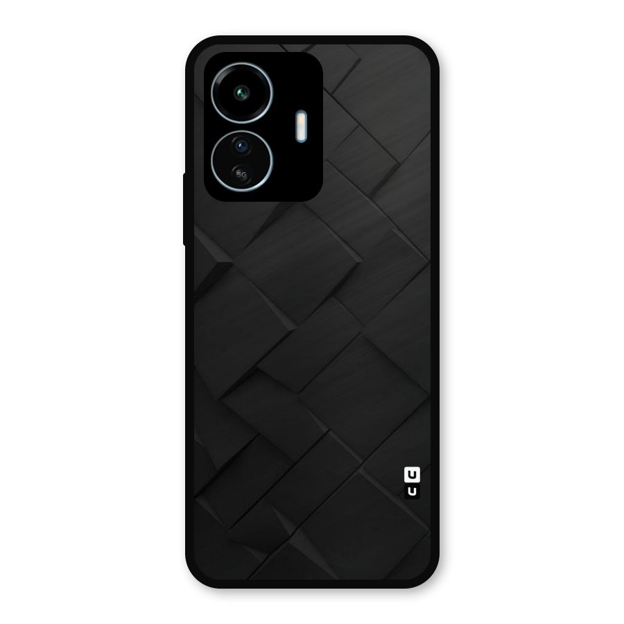 Black Elegant Design Metal Back Case for vivo iQOO Z6 Lite 5G