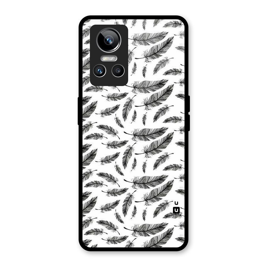 Black Feather Glass Back Case for Realme GT Neo 3