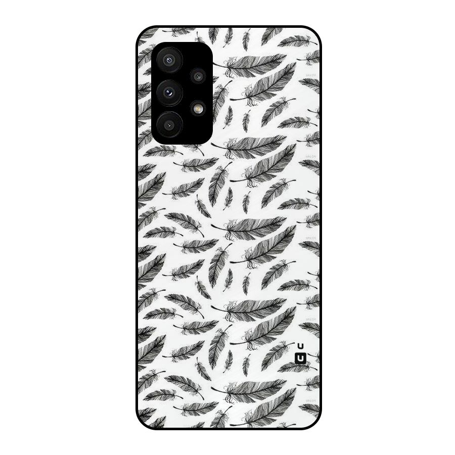 Black Feather Metal Back Case for Galaxy A23