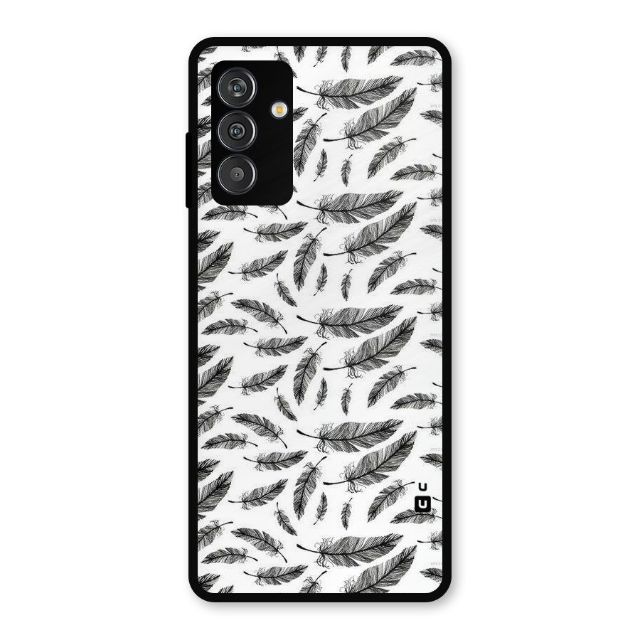 Black Feather Metal Back Case for Galaxy F13