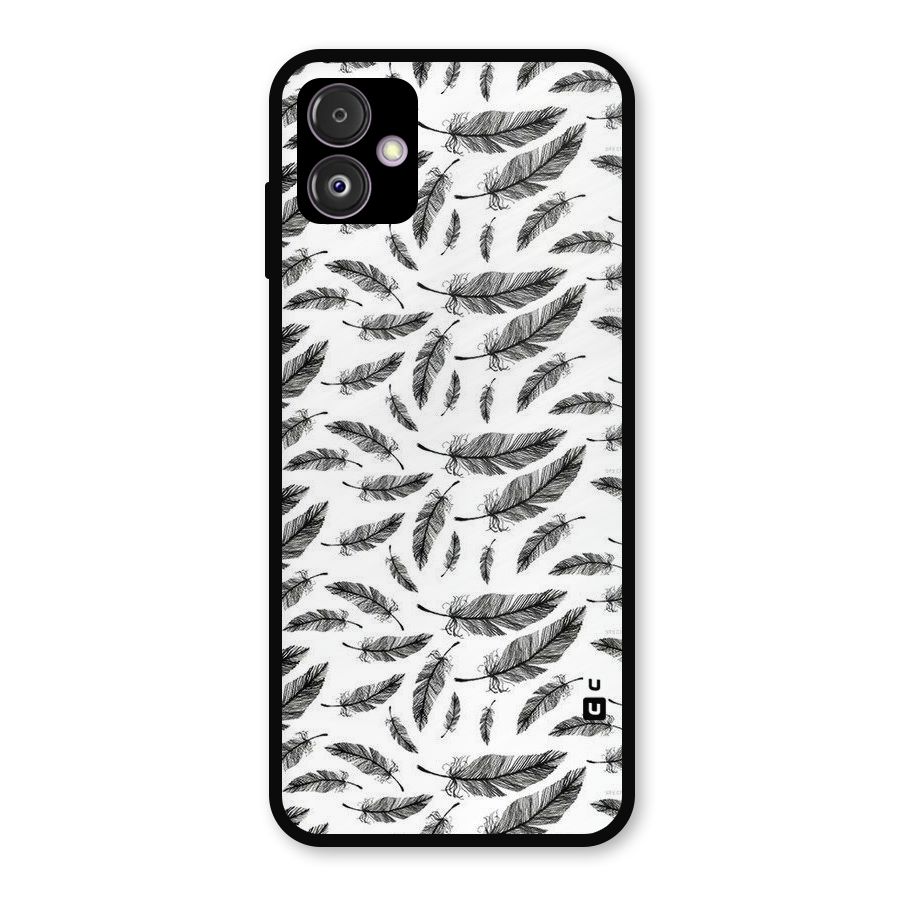 Black Feather Metal Back Case for Galaxy F14