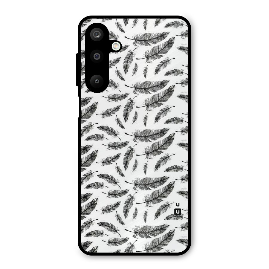 Black Feather Metal Back Case for Galaxy M16