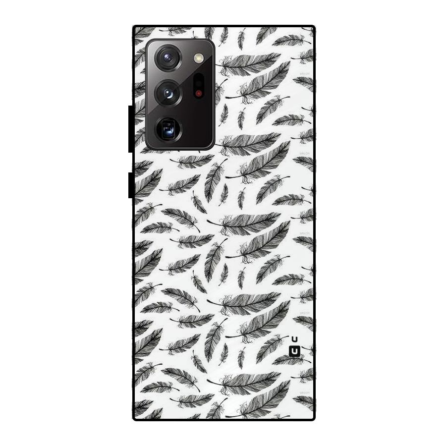 Black Feather Metal Back Case for Galaxy Note 20 Ultra