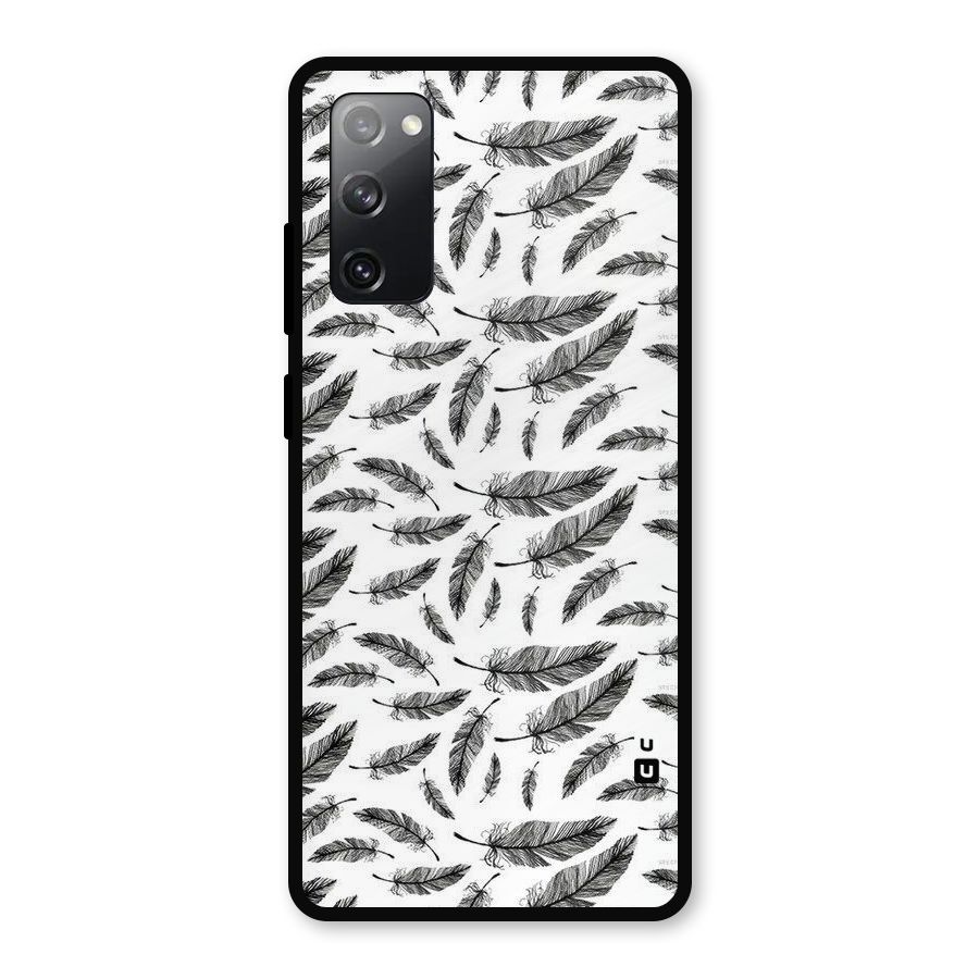 Black Feather Metal Back Case for Galaxy S20 FE 5G