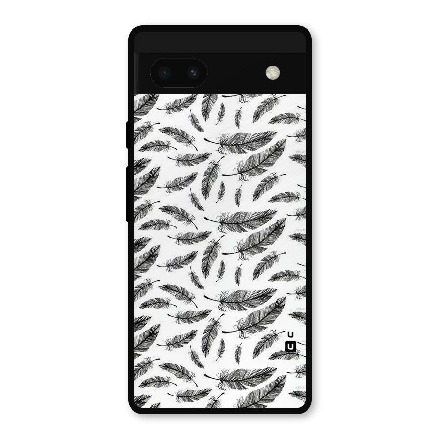 Black Feather Metal Back Case for Google Pixel 6a