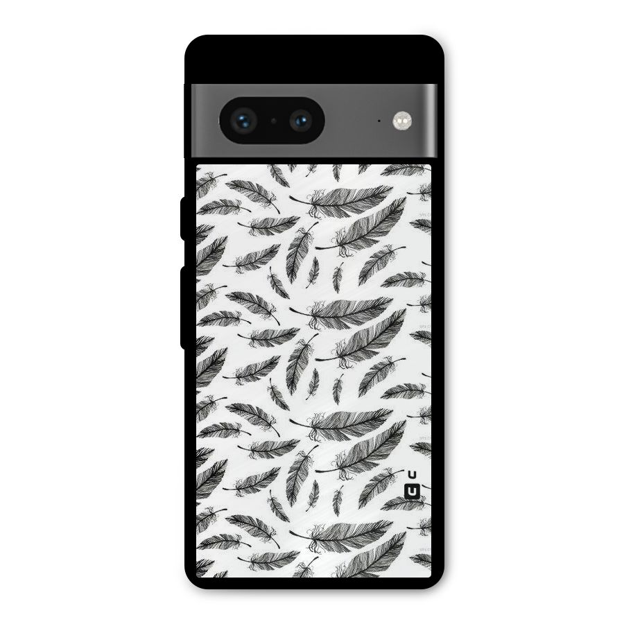 Black Feather Metal Back Case for Google Pixel 7