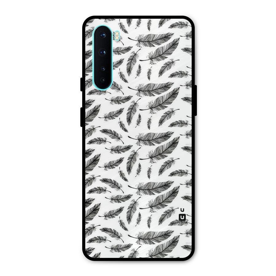 Black Feather Metal Back Case for OnePlus Nord