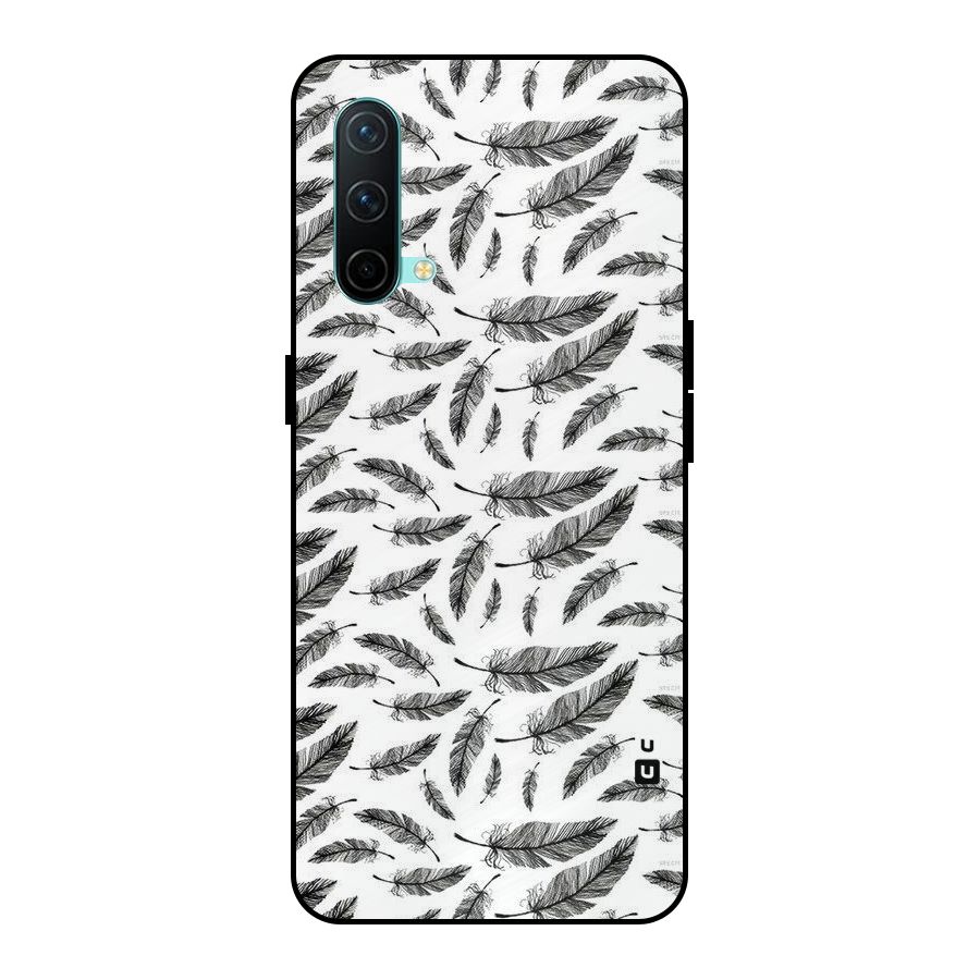Black Feather Metal Back Case for OnePlus Nord CE 5G
