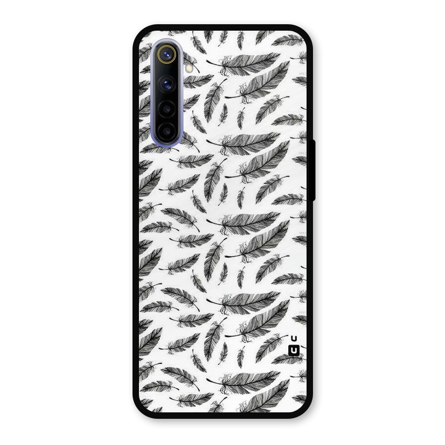 Black Feather Metal Back Case for Realme 6i