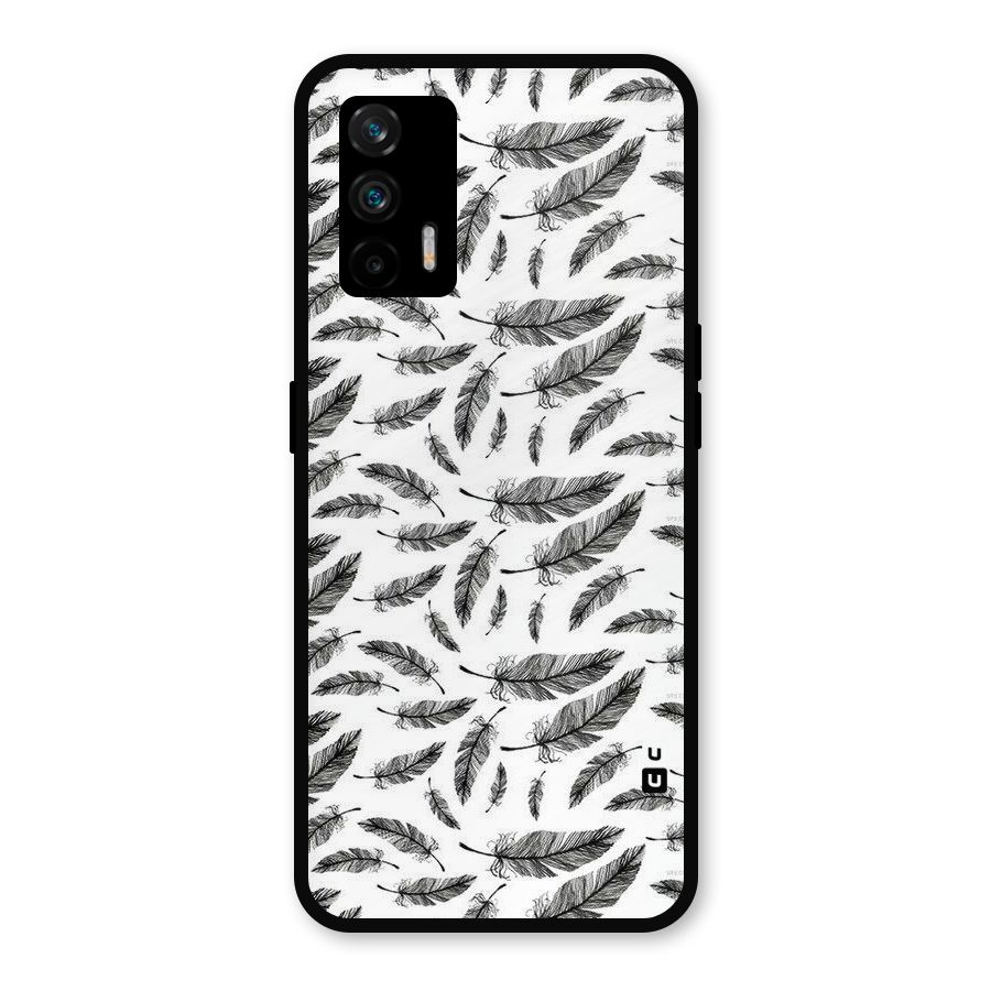 Black Feather Metal Back Case for Realme GT 5G