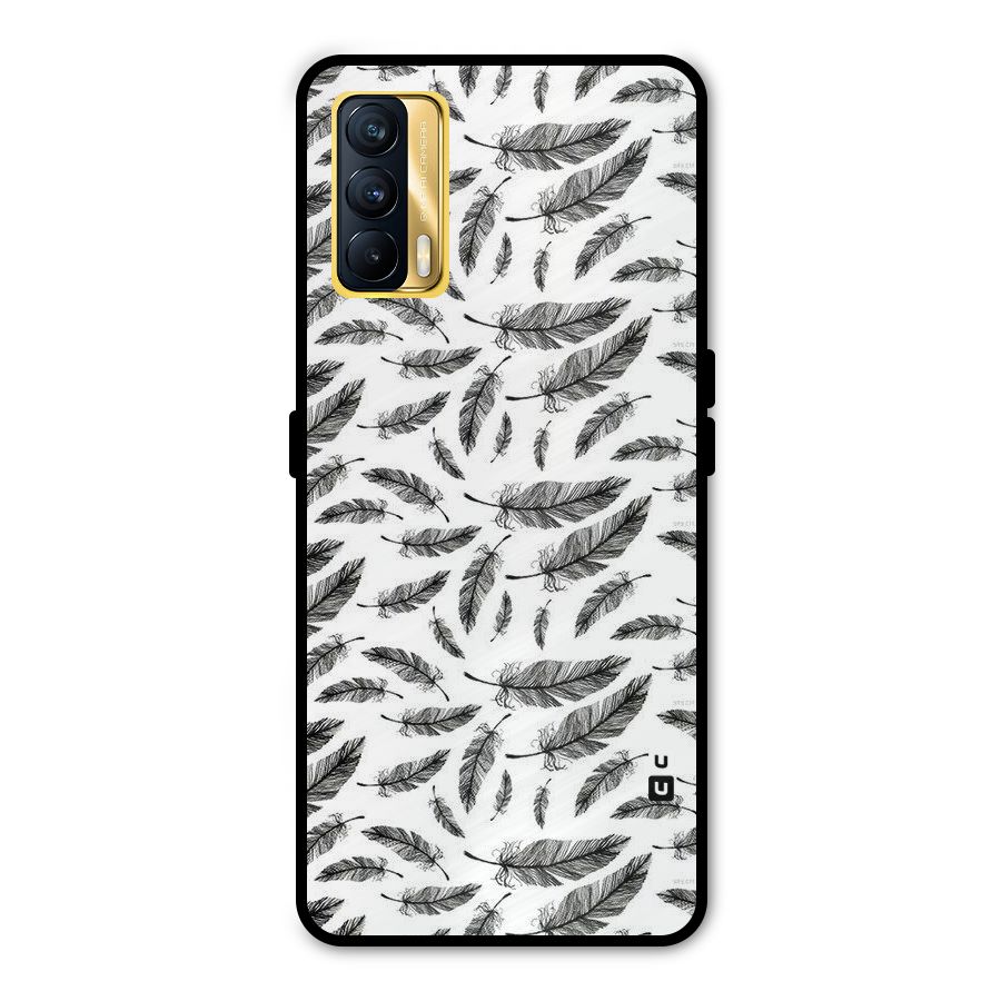 Black Feather Metal Back Case for Realme X7