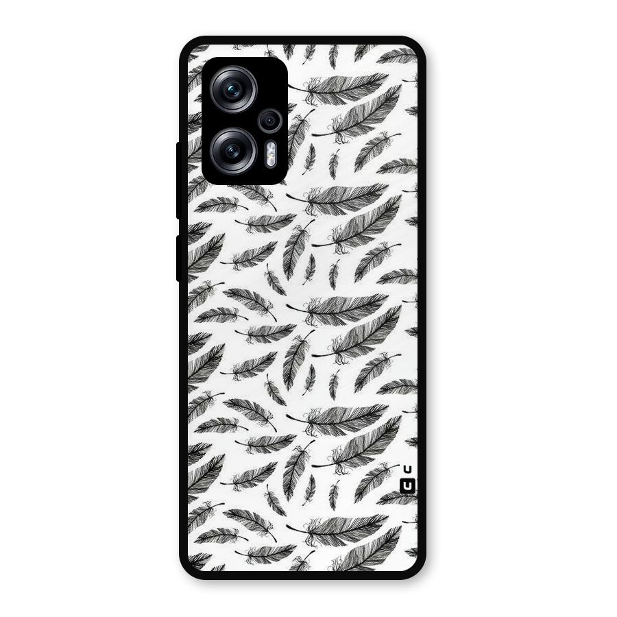 Black Feather Metal Back Case for Redmi K50i