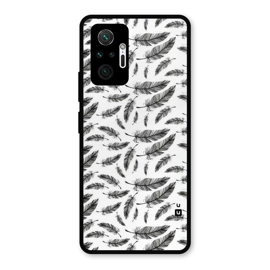 Black Feather Metal Back Case for Redmi Note 10 Pro Max