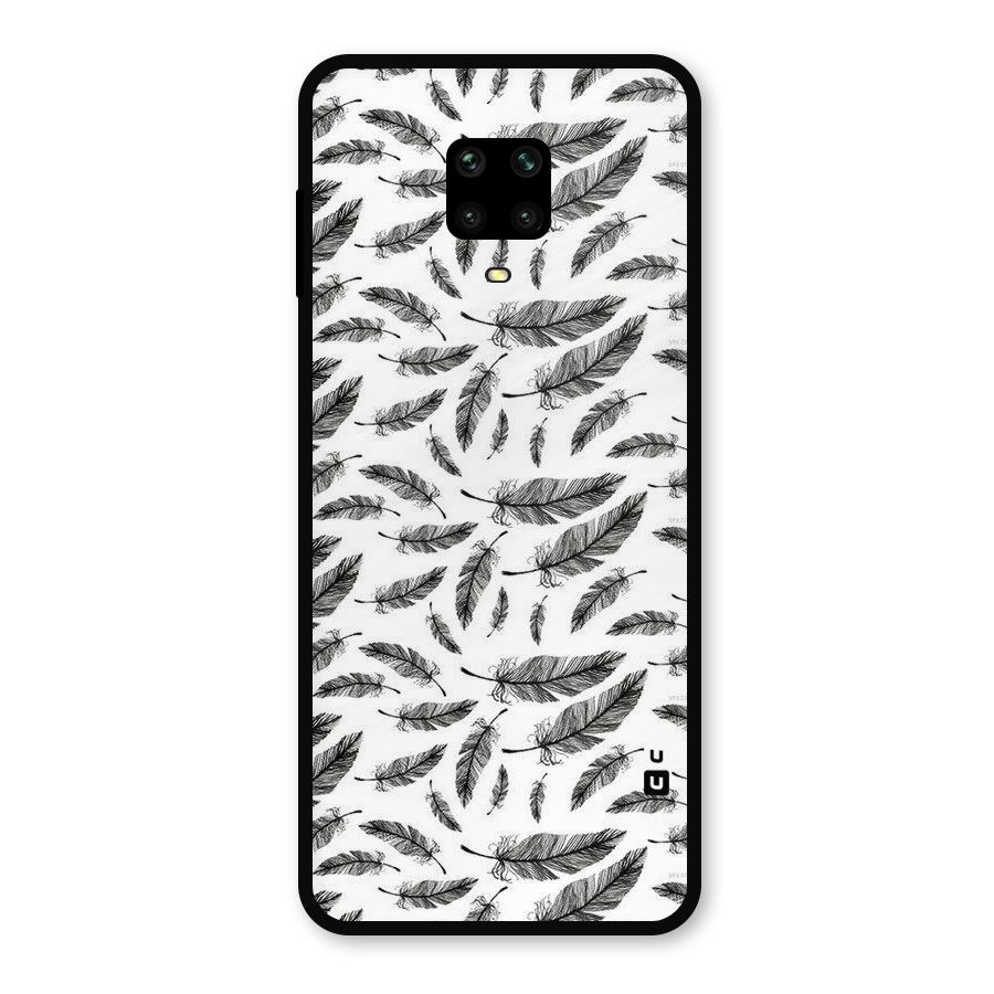 Black Feather Metal Back Case for Redmi Note 9 Pro Max