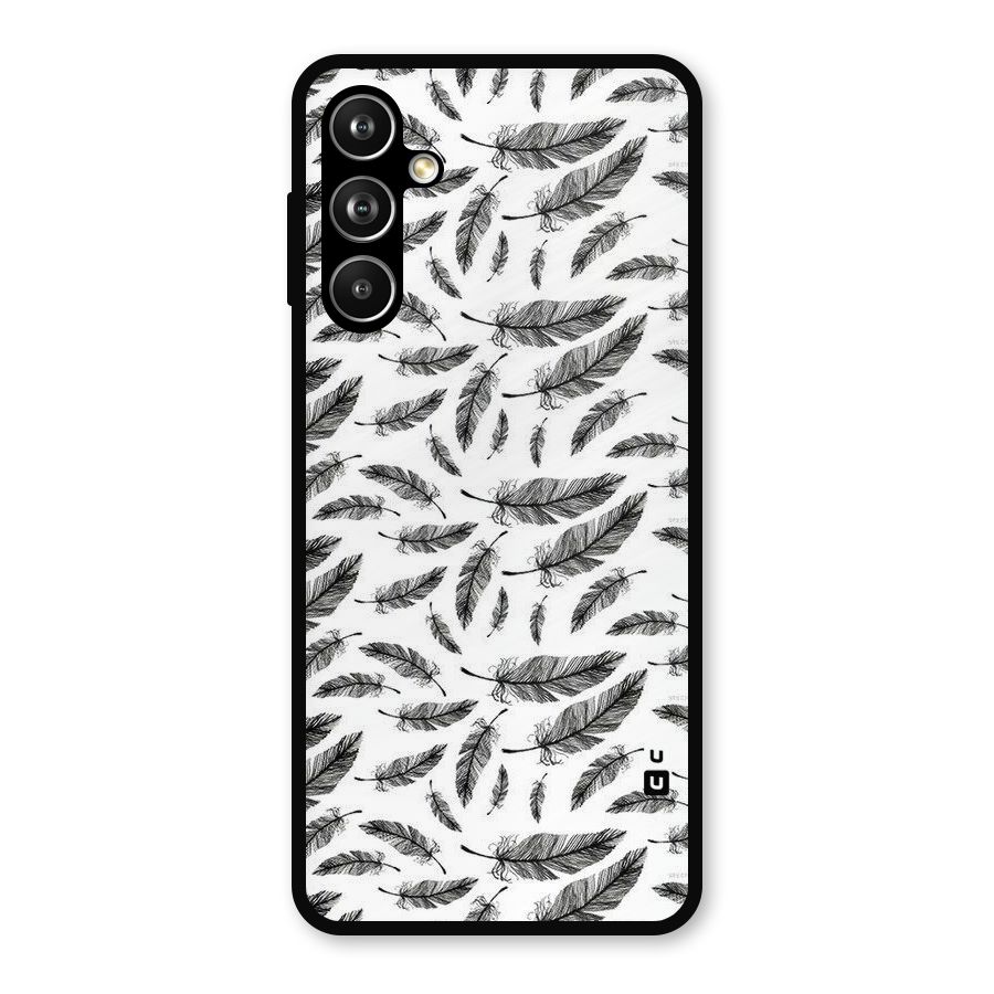 Black Feather Metal Back Case for Samsung Galaxy M54