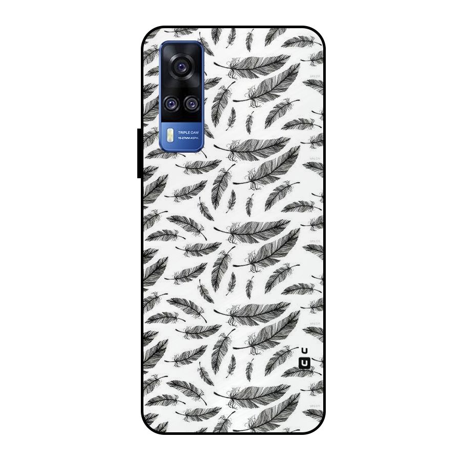 Black Feather Metal Back Case for Vivo Y51