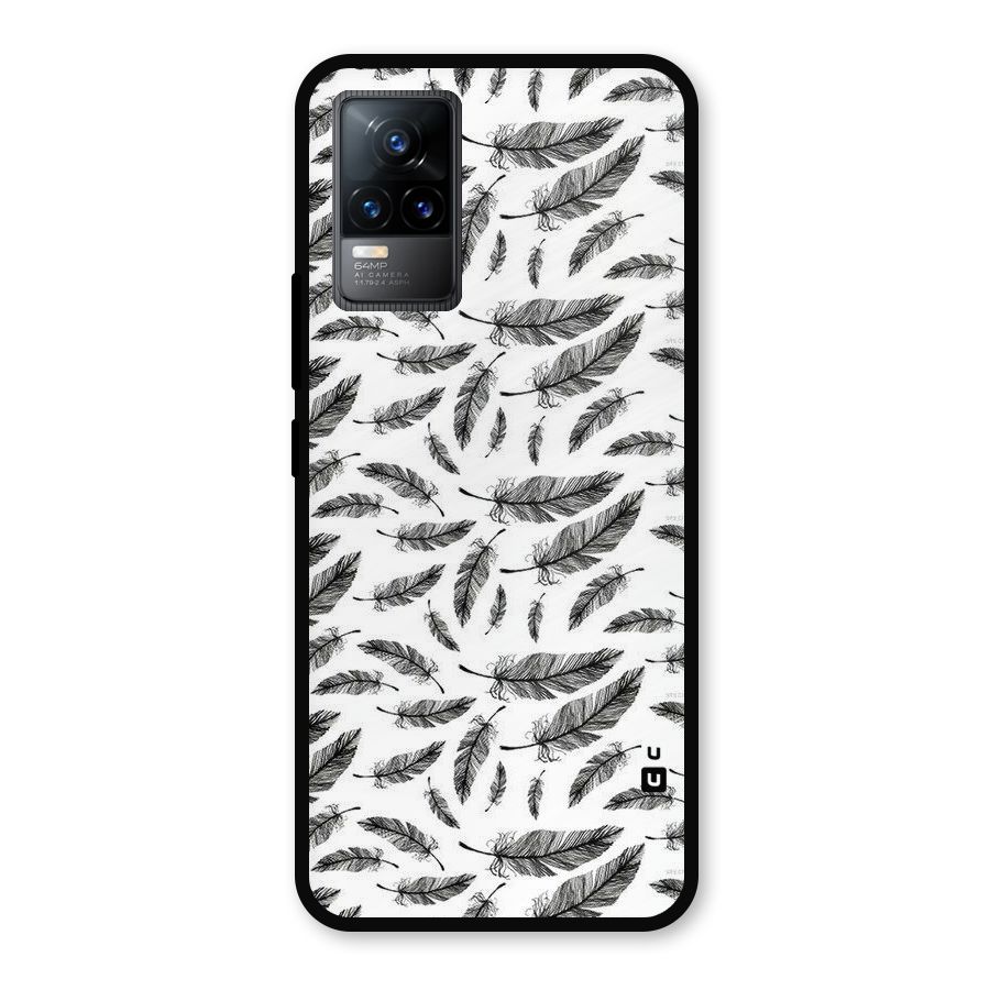 Black Feather Metal Back Case for Vivo Y73