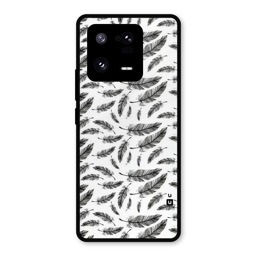 Black Feather Metal Back Case for Xiaomi 13 Pro