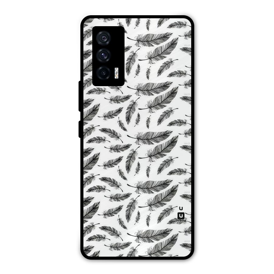 Black Feather Metal Back Case for iQOO 7 5G