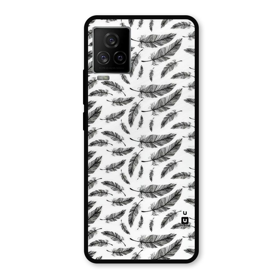 Black Feather Metal Back Case for iQOO 7 Legend 5G