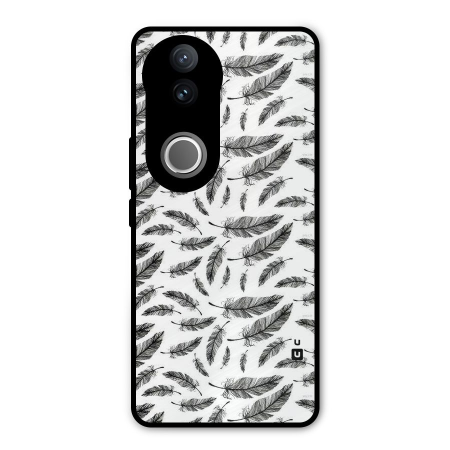Black Feather Metal Back Case for iQOO Z10R