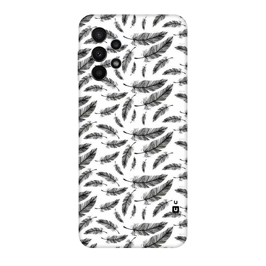 Black Feather Original Polycarbonate Back Case for Galaxy A23