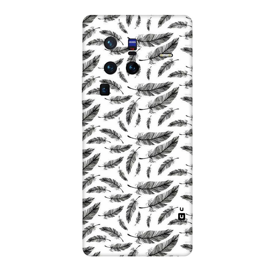 Black Feather Original Polycarbonate Back Case for Vivo X80