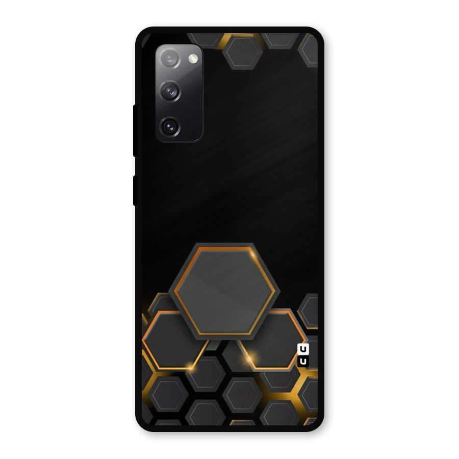 Black Gold Hexa Metal Back Case for Galaxy S20 FE 5G