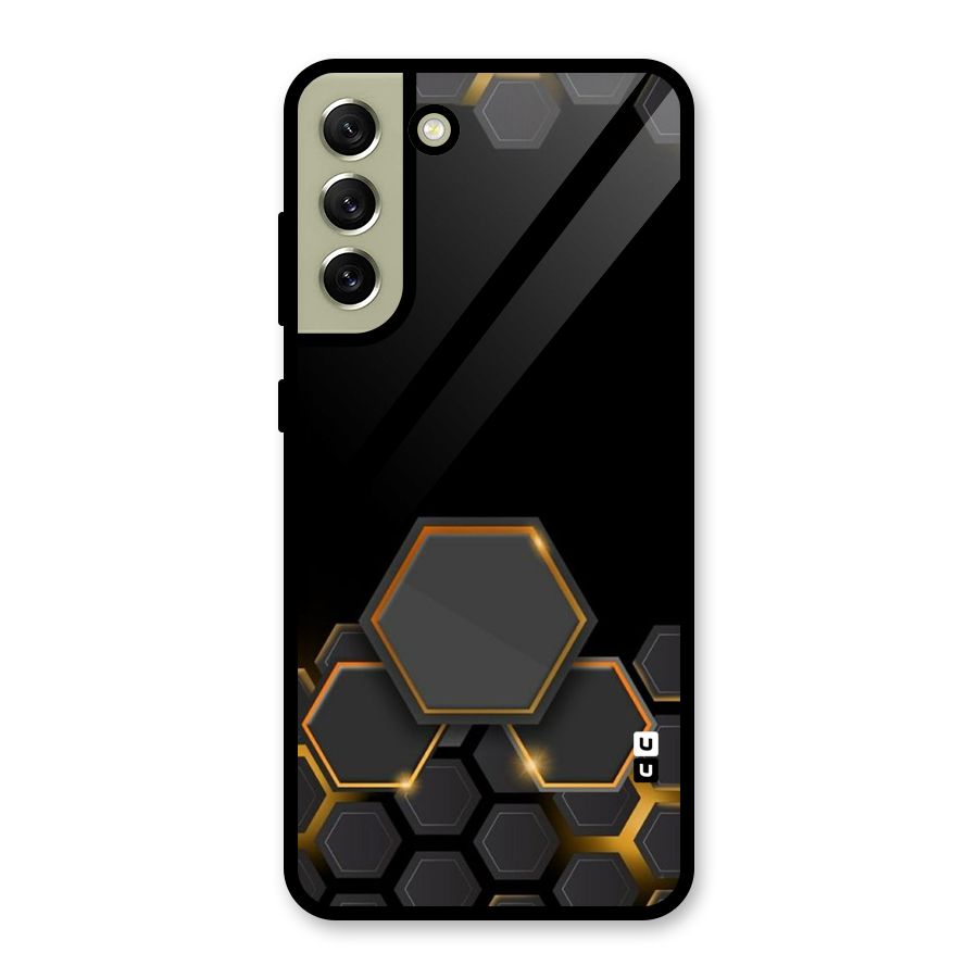 Black Gold Hexa Metal Back Case for Galaxy S21 FE 5G (2023)