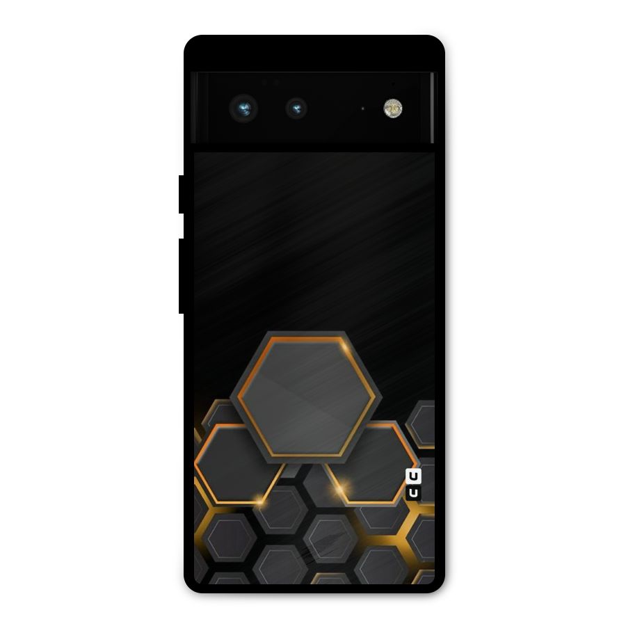 Black Gold Hexa Metal Back Case for Google Pixel 6